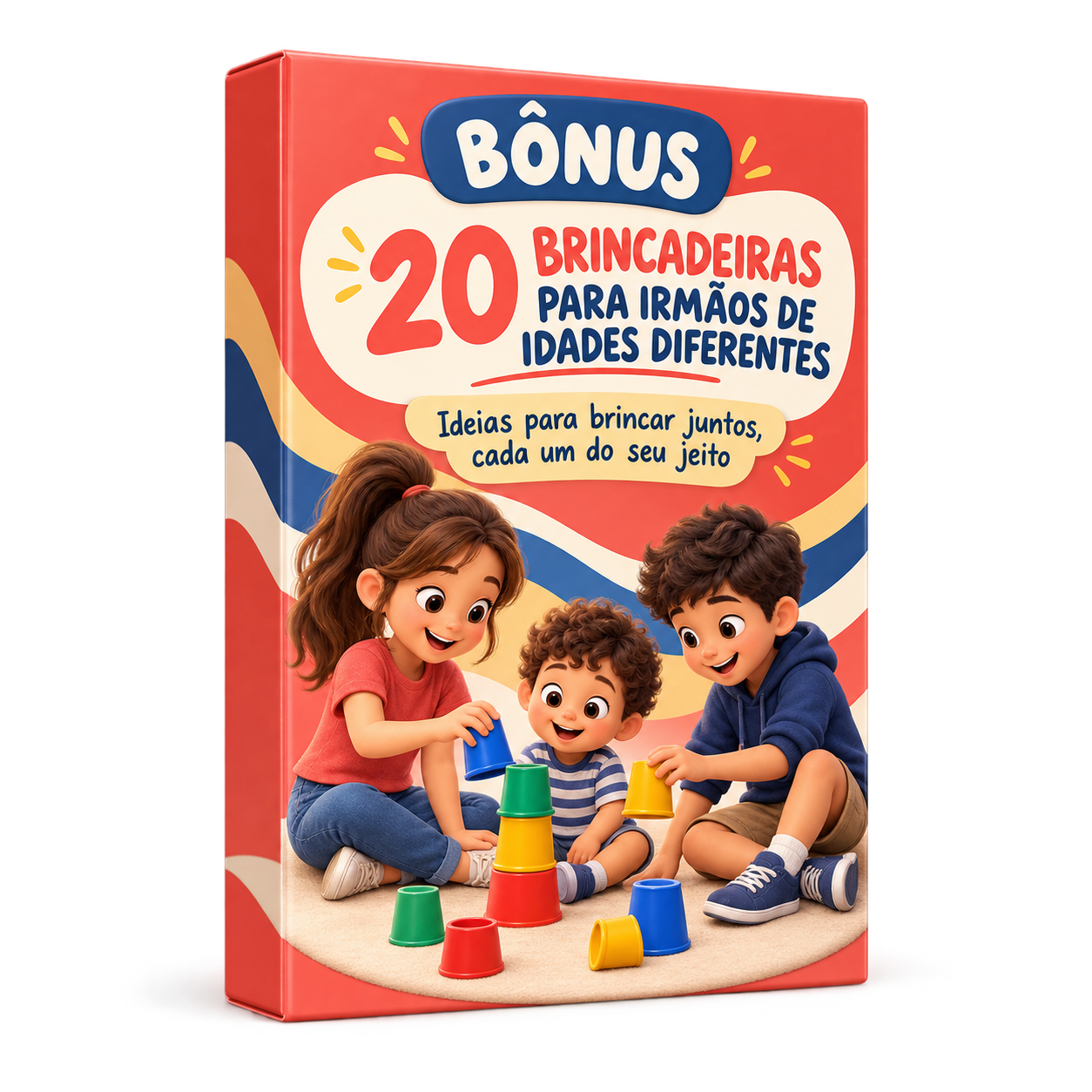 Mockup do bônus 20 Brincadeiras para Irmãos de Idades Diferentes.