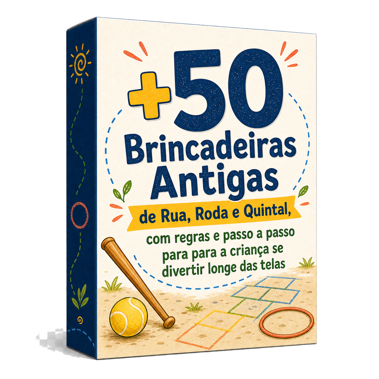 Box individual do Guia Ilustrado das Brincadeiras Antigas.