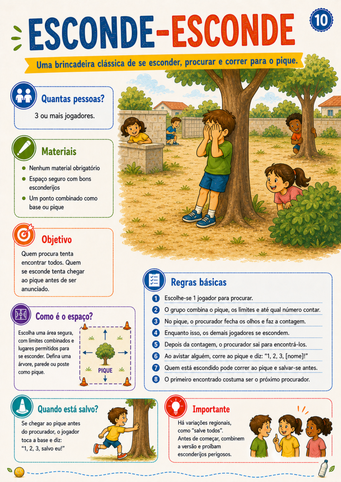 Página do guia: Esconde-esconde.