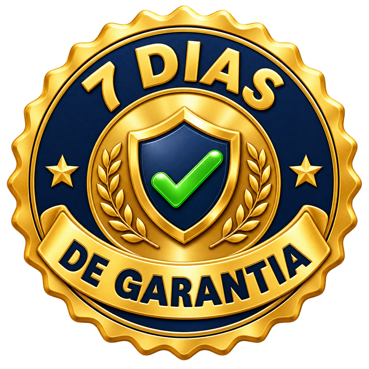 Selo de garantia de 7 dias.